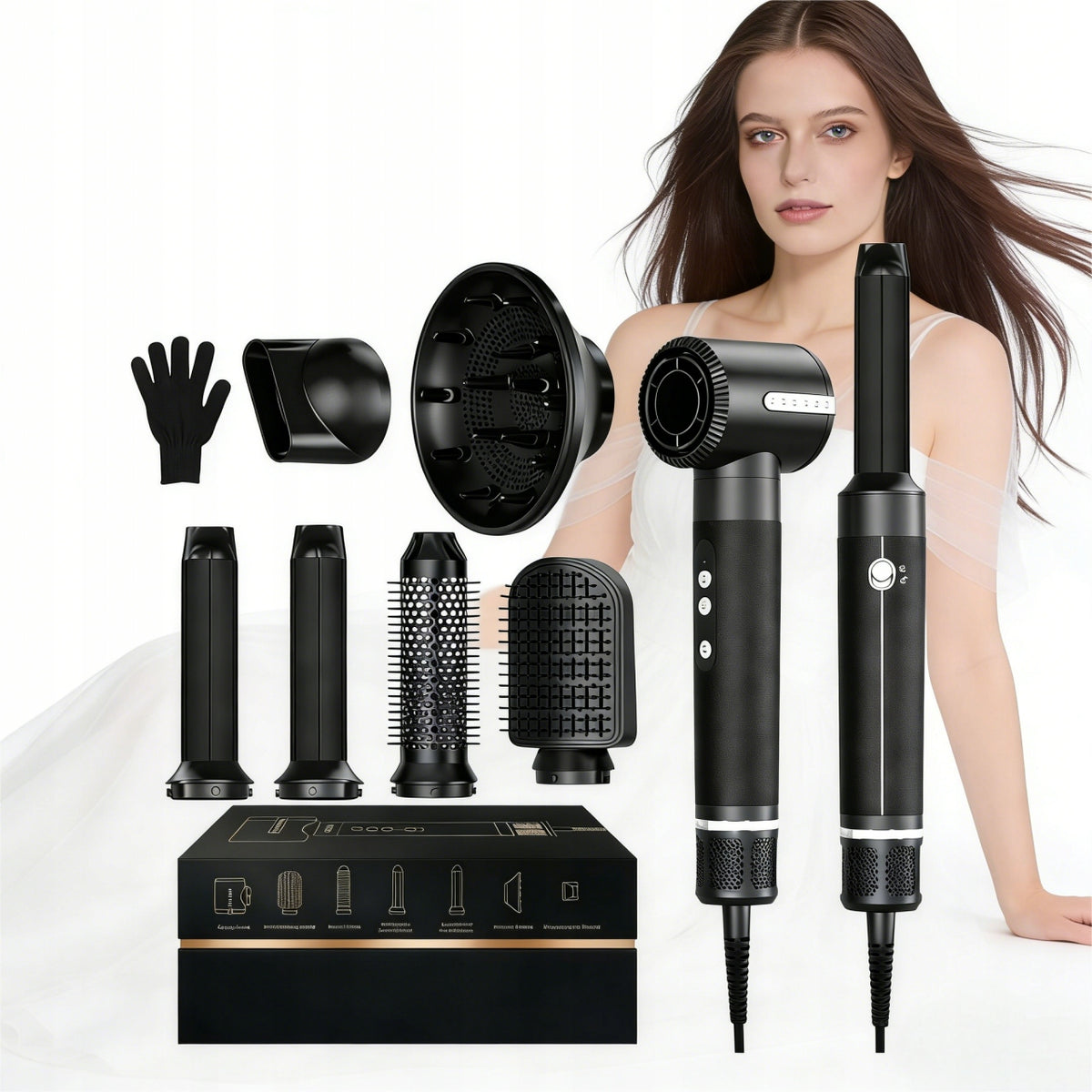 7IN1 MULTIFUNCTIONAL HAIR STYLING DRYER WITH ADJUSTABLE IONIZATION