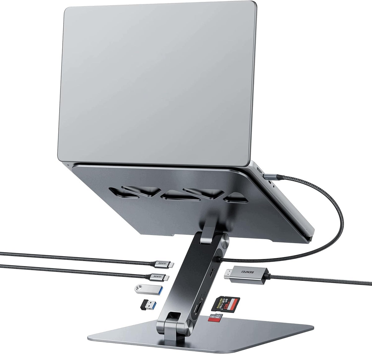 7IN1 USB-C HDMI 4K POWER DELIVERY 100W LAPTOP STAND