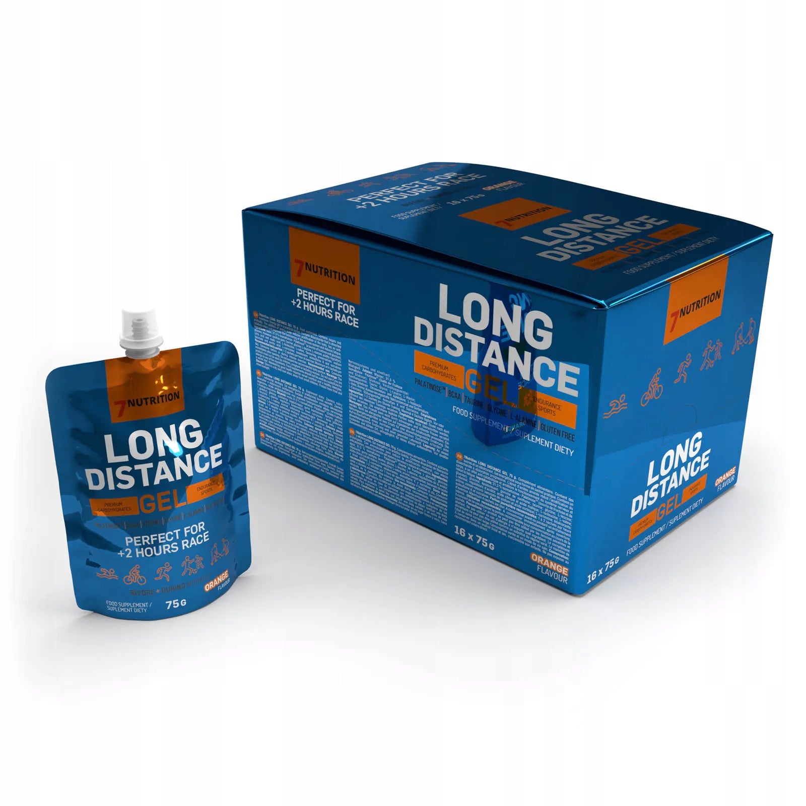 7NUTRITION LONG DISTANCE GEL 75G ORANGE