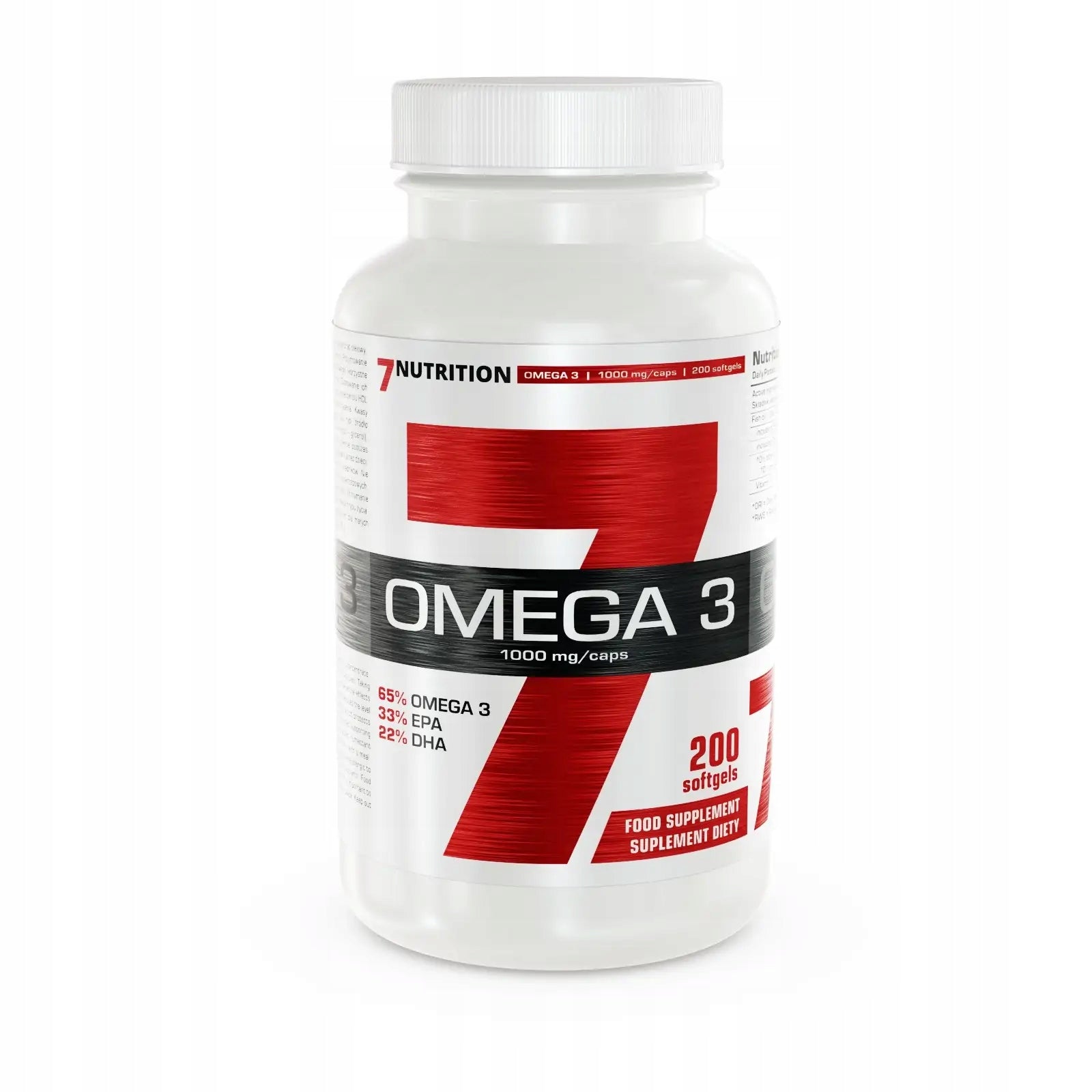 7NUTRITION OMEGA 3 65% 1000MG - 200KAPS Heart Immunity Brain