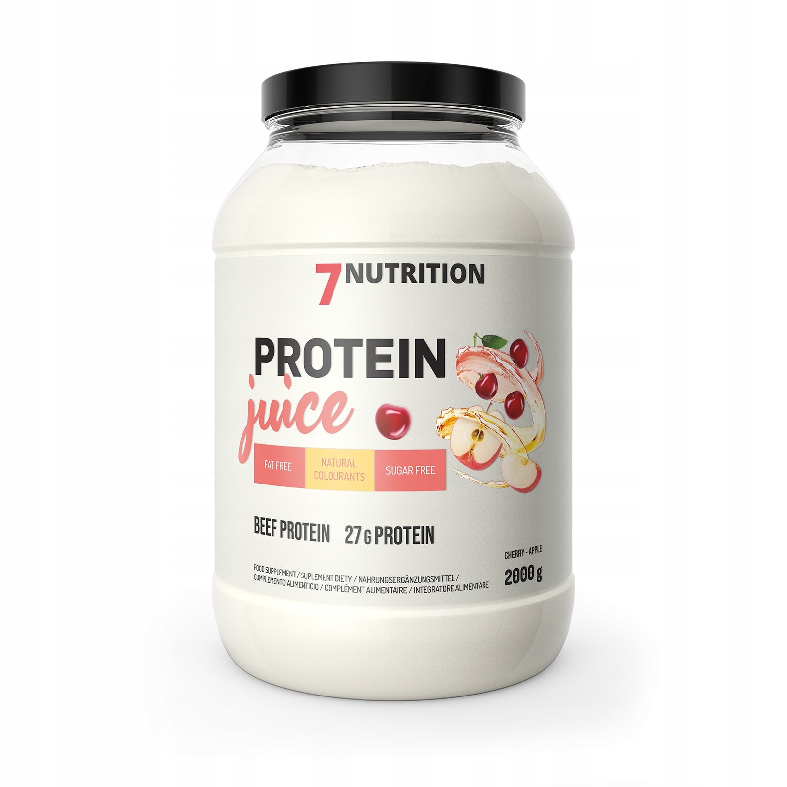 7NUTRITION PROTEIN JUICE BEEF 2000G CHERRY APPLE BEEF PROTEIN CONDITIONER Packaging status original