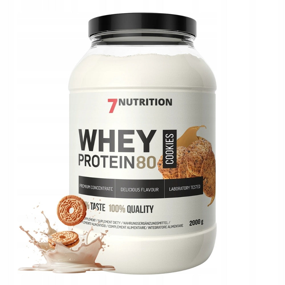 7NUTRITION WHEY PROTEIN 80 2000 g PROTEIN CONCENTRATE WPC MASS STRENGTH