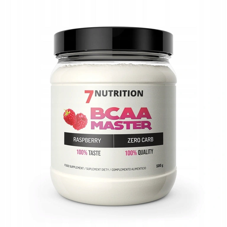 7Nutrition BCAA Master 500g BCAA Amino Acids Glutamine - Raspberry