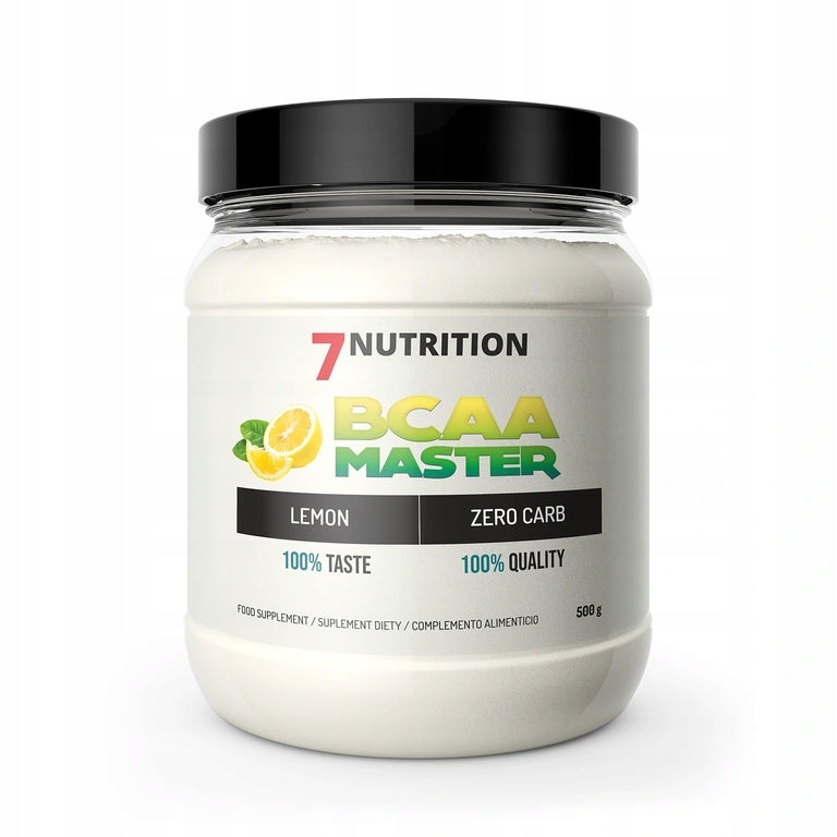 7Nutrition BCAA Master 500g BCAA Amino Acids Glutamine SALE - Lemon