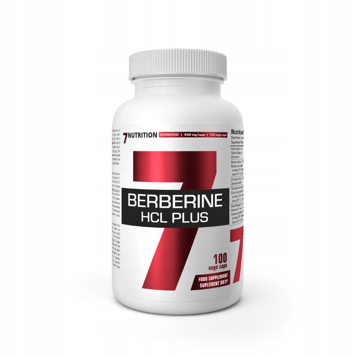 7Nutrition Berberine HCL PLUS 100 vege capsule
