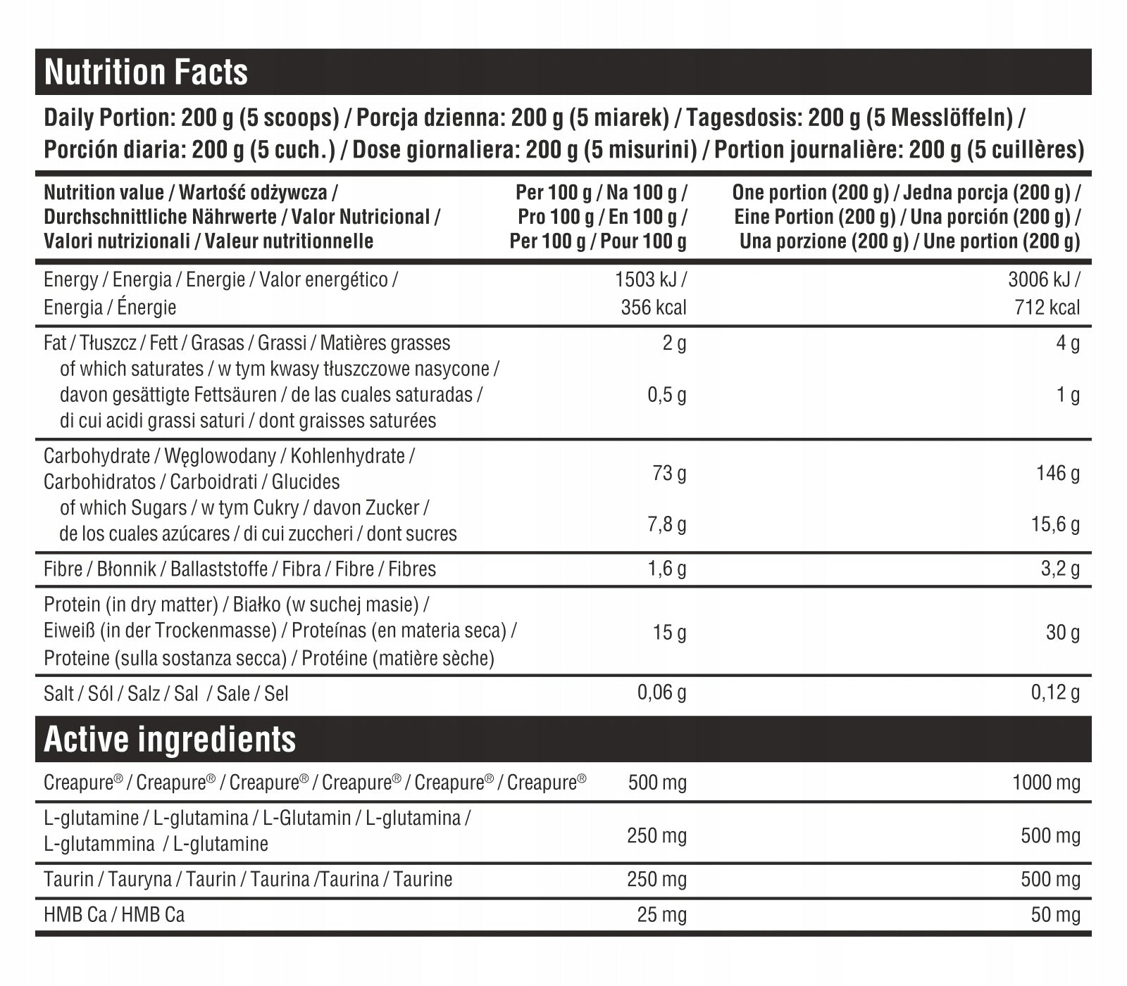 7Nutrition BodyBuilder Extreme 5450g Gainer Mase Conditioner Carbohydrates Expiration date at least six months from the date of purchase