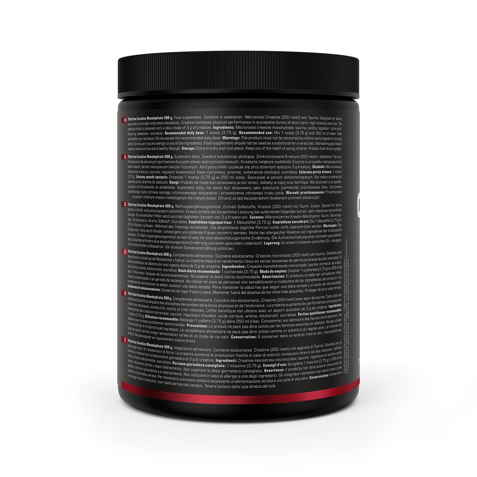 7Nutrition Creatine Monohydrate 500g CREATINE MONO Wild Strawberry Expiration date not specified