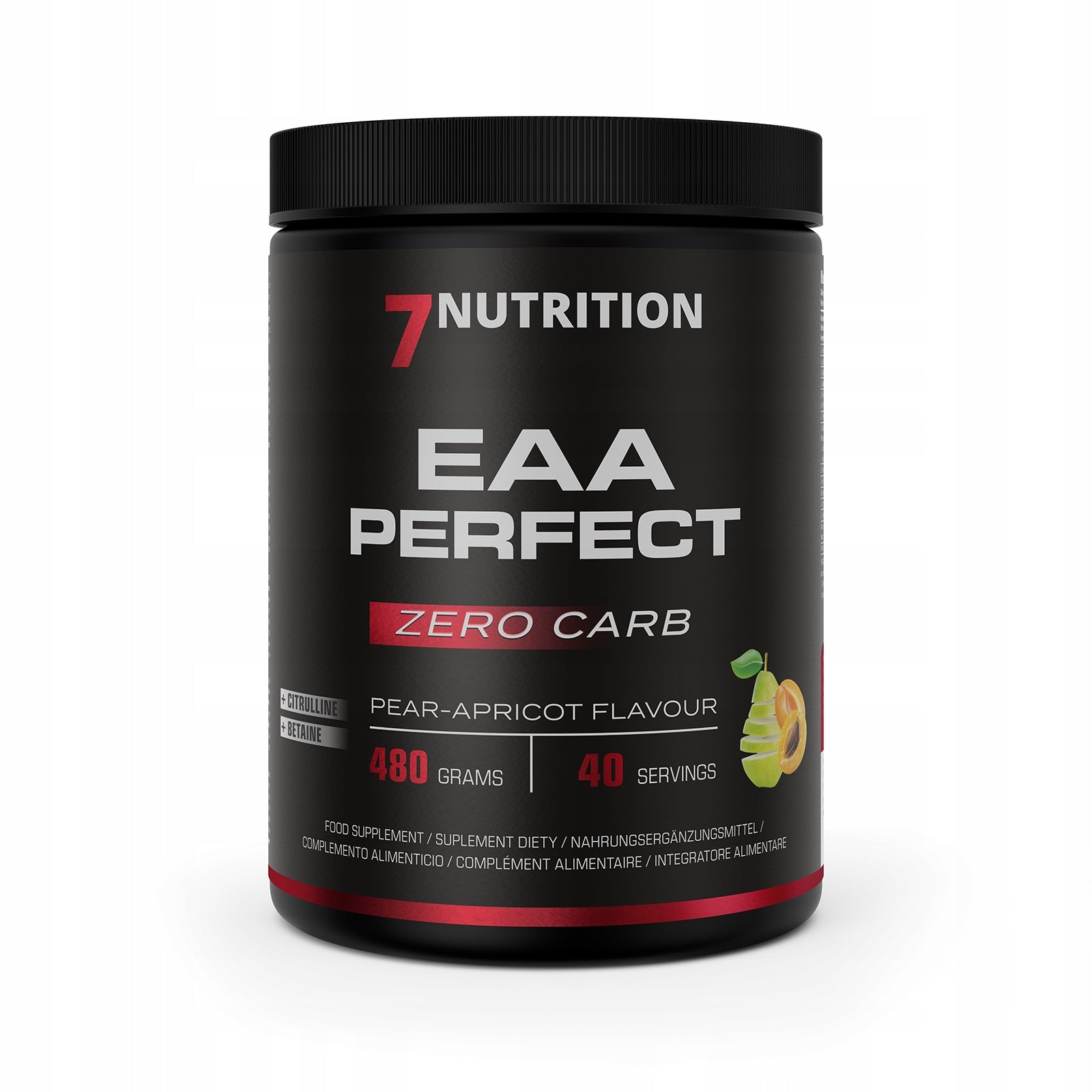 7Nutrition EAA Perfect 480g Apricot Pear Exogenous Amino Acids Regeneration Packaging status original