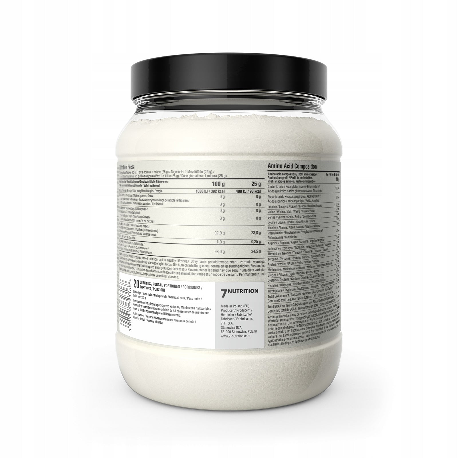 7Nutrition EGG Protein 500 g Natural Egg Protein WITHOUT LACTOSE GLUTEN Expiration date not specified