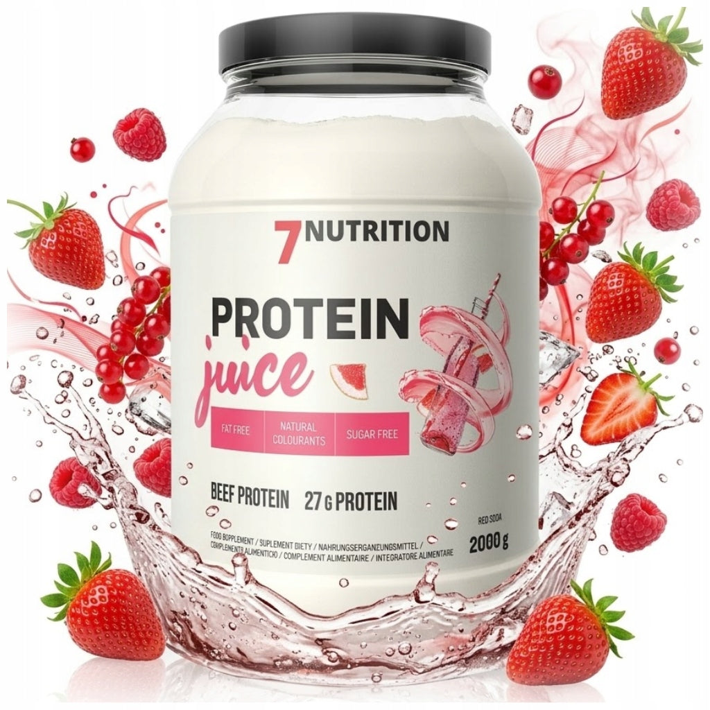 7Nutrition Protein Juice 2000g BEEF PROTEIN HYDROLYZATE|Red soda