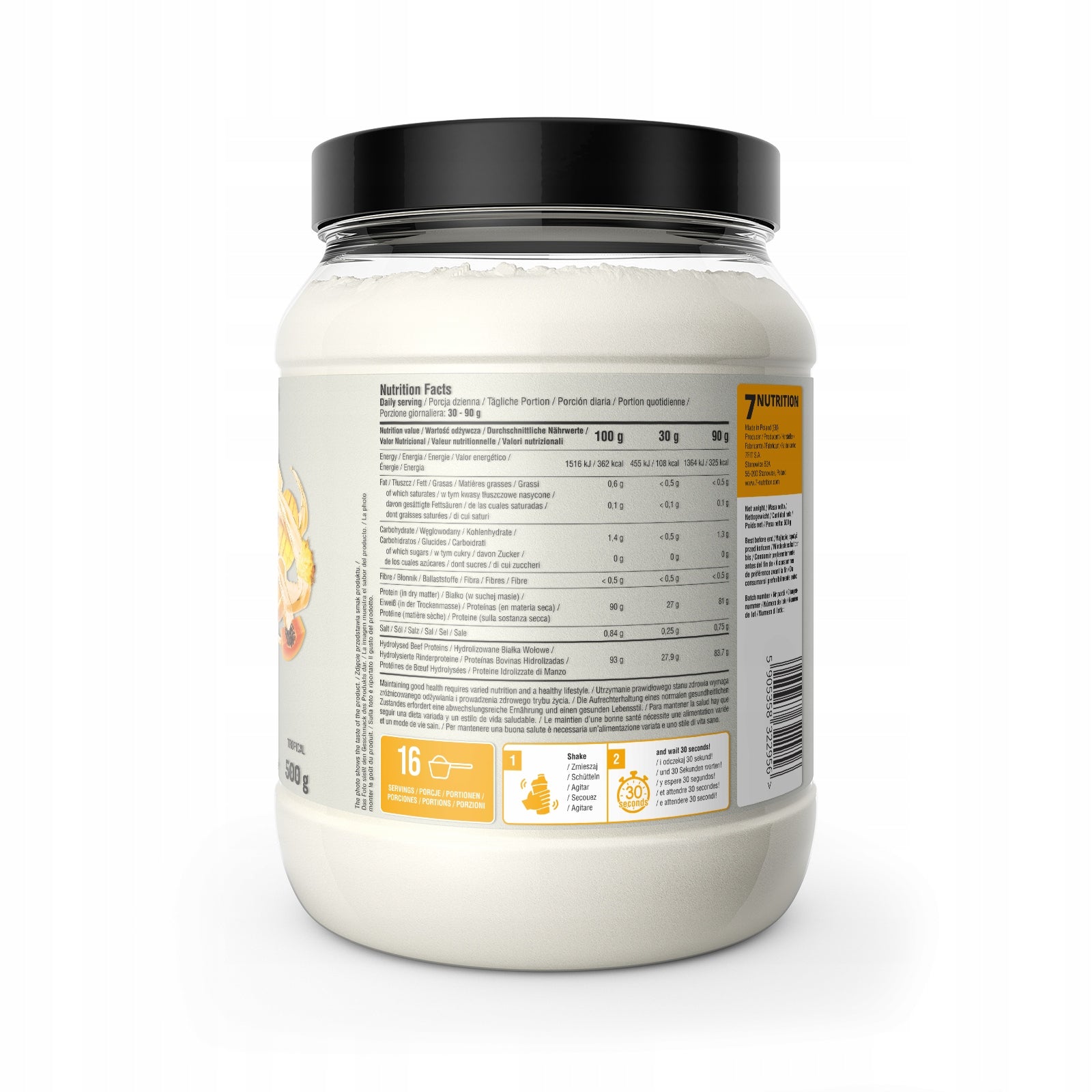 7Nutrition Protein Juice 500 g Tropical Juicy Milk Free Protein Juice Packaging status original