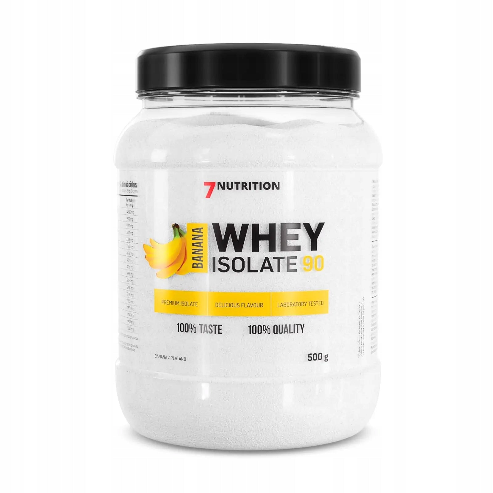 7Nutrition Whey Isolate 90 protein WPI 500g Banana Expiration date not specified