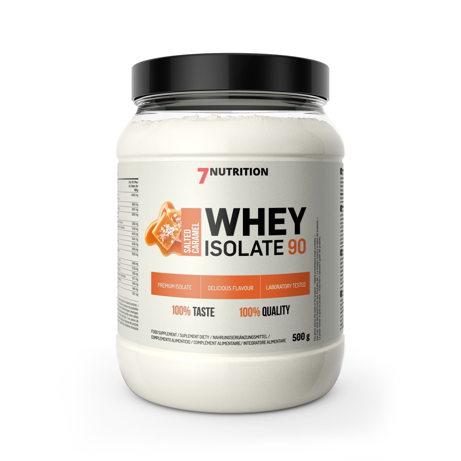 7Nutrition Whey Isolate WPI 90 Salted Caramel 500g ISOLATE ISO Packaging status original