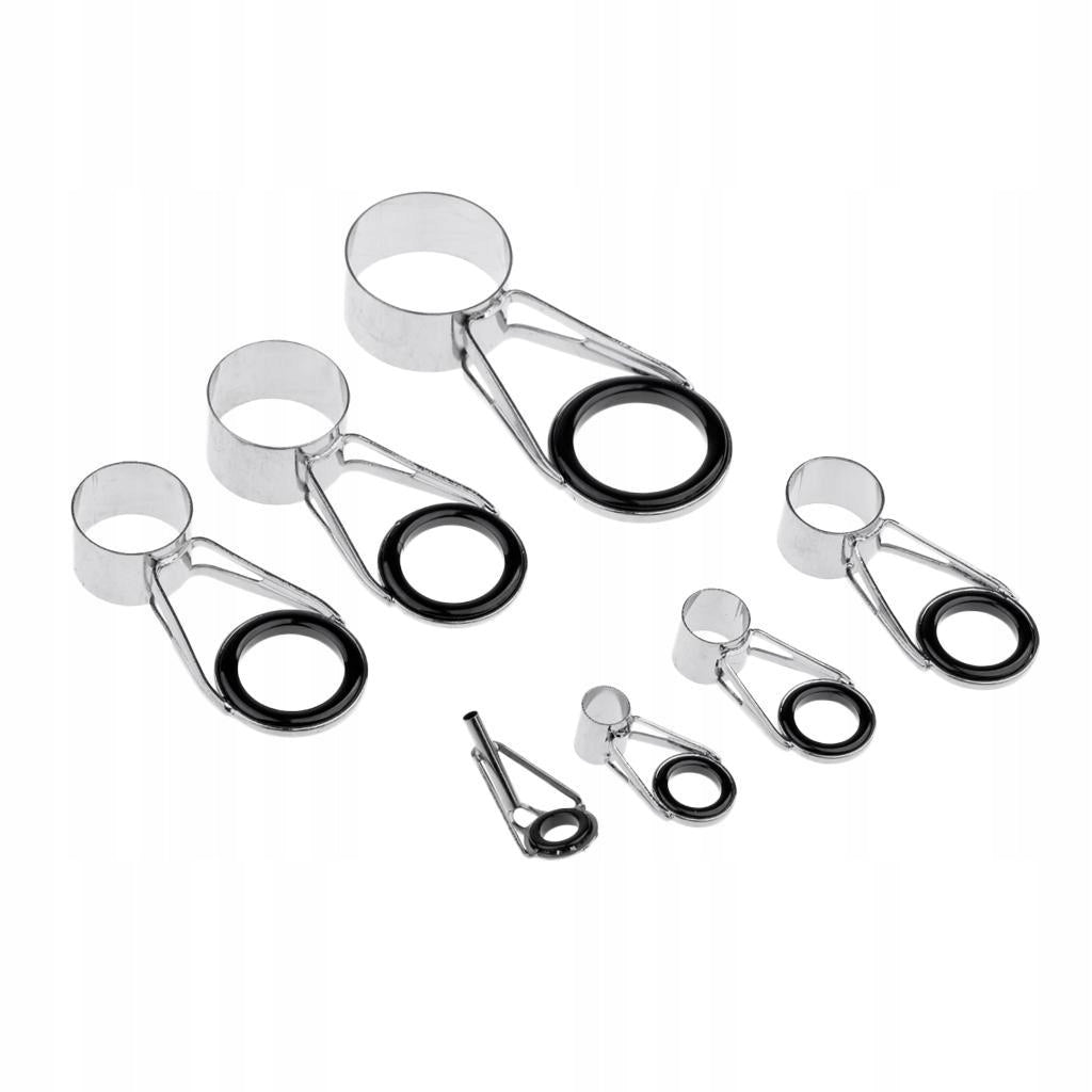 7Pcs Fishing Rod Guide 7 Different Sizes Eye Rings Set Repair Kit DIY Tips Manufacturer code gazechimp-65011119