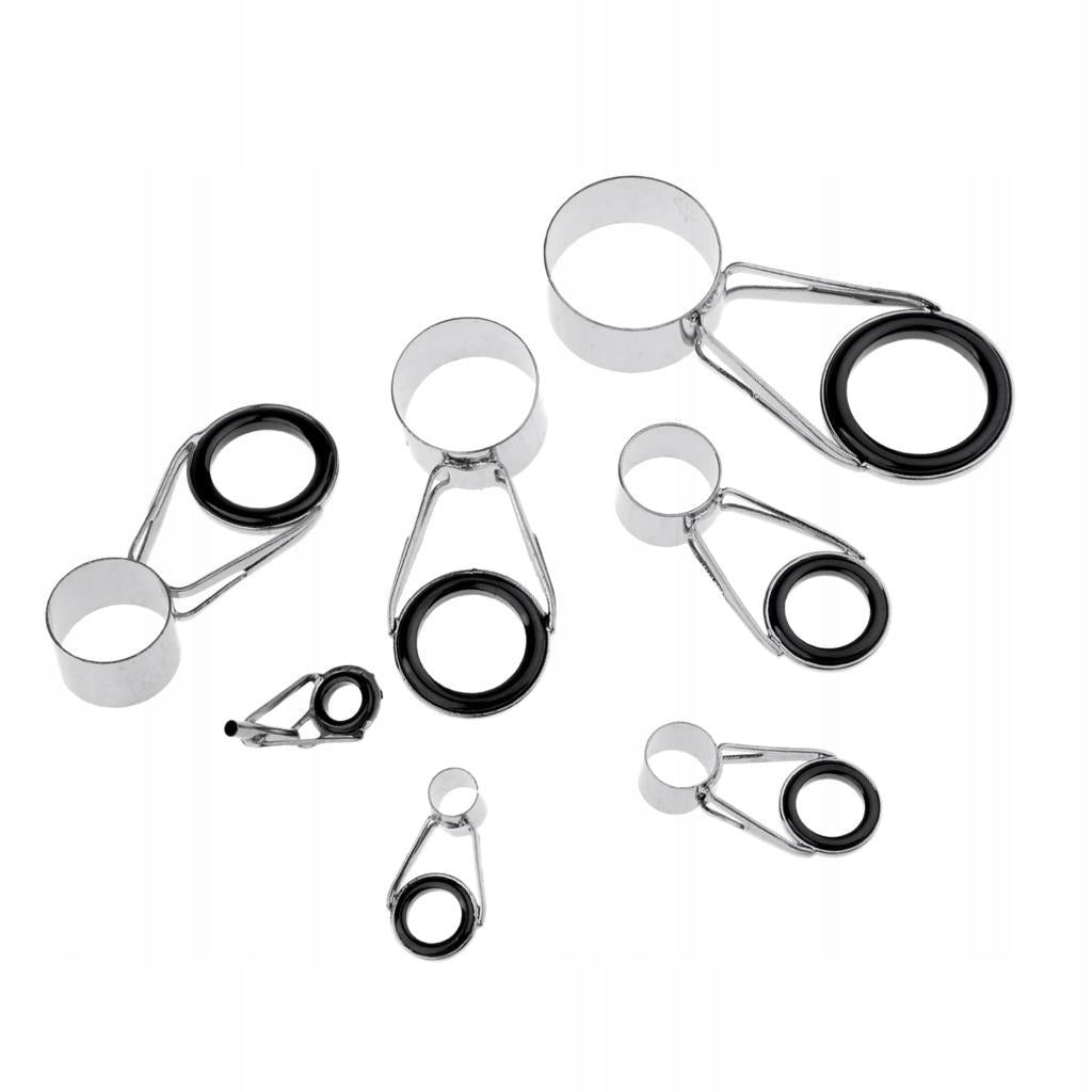 7Pcs Fishing Rod Guide 7 Different Sizes Eye Rings Set Repair Kit DIY Tips Weight 29 g
