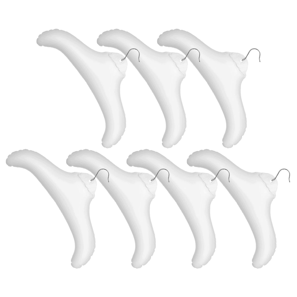 7Pcs Portable Inflatable Foldable Travel Hangers with Metal Hooks