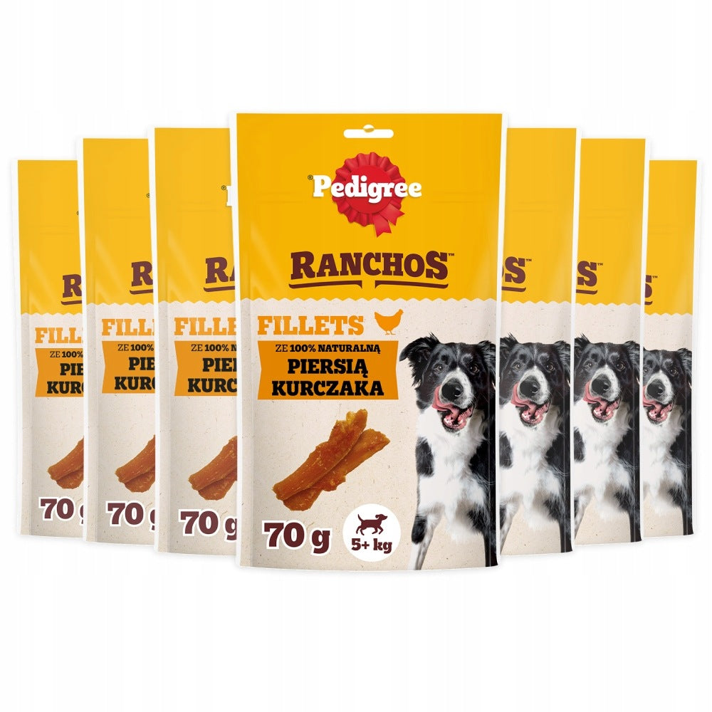7X PEDIGREE RANCHOS FILLETS – WITH NATURAL CHICKEN BREAST, 70G