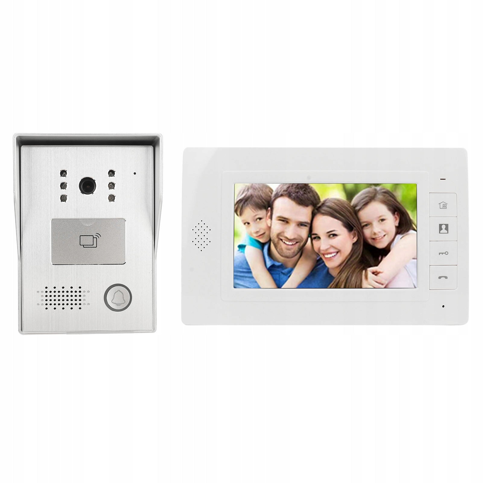 7in TFT Wired Intercom System Infrared Color Screen I0