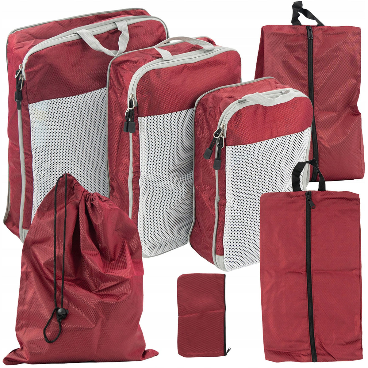 7in1 BAG CABINET SUITCASE ORGANIZER SET COMPRESSION ORGANIZER