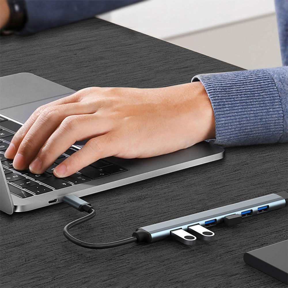 7in1 USB Hub | 6x USB2 + 1x USB3 | Aluminum, Compact Manufacturer code 11419