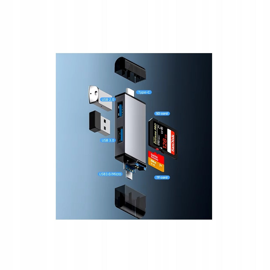 7in1 android USB type C USB memory card reader Packaging status original