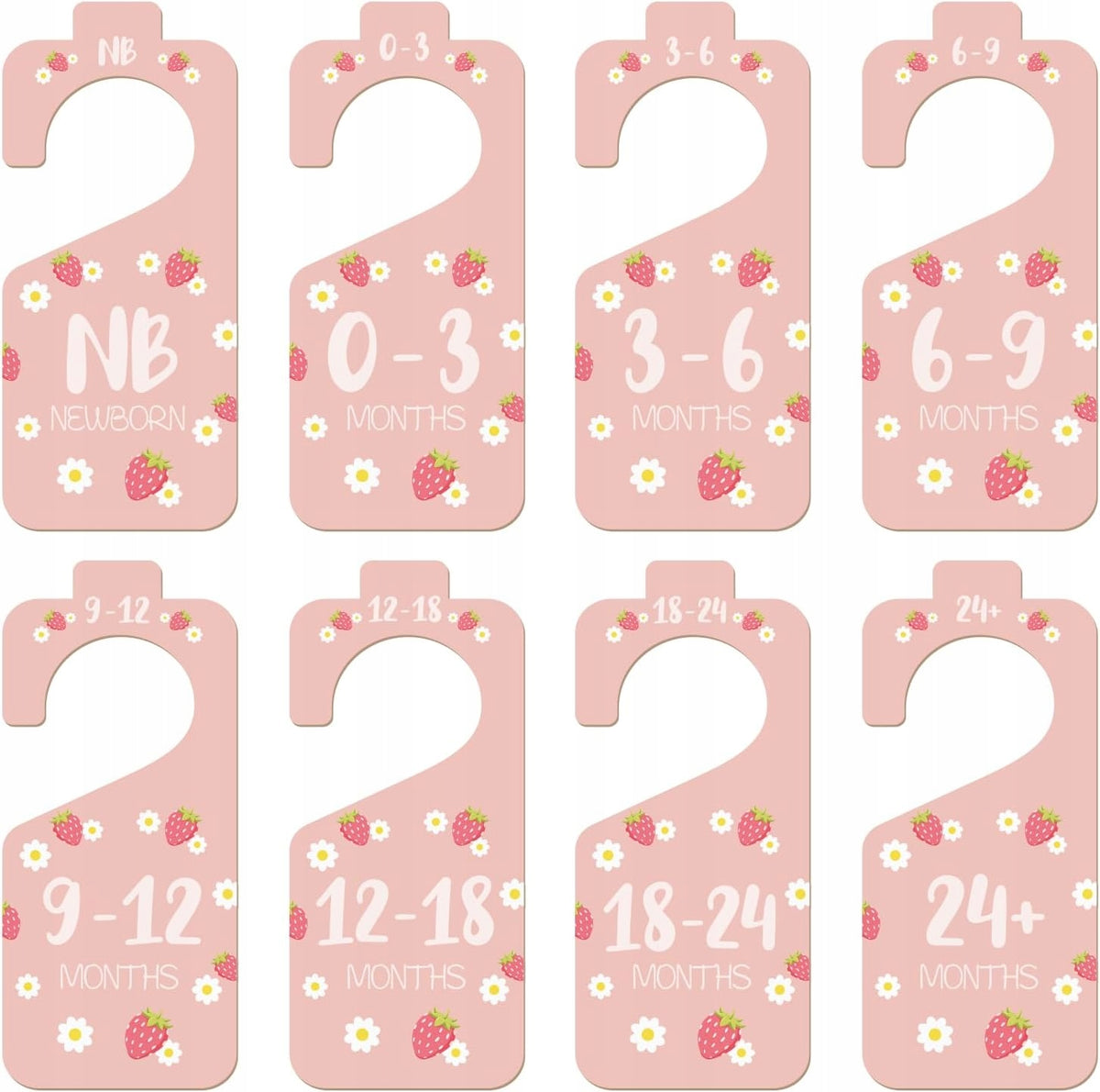 8 BABY CLOTHES ORGANIZERS WOODEN DOUBLE SIDED LABELS
