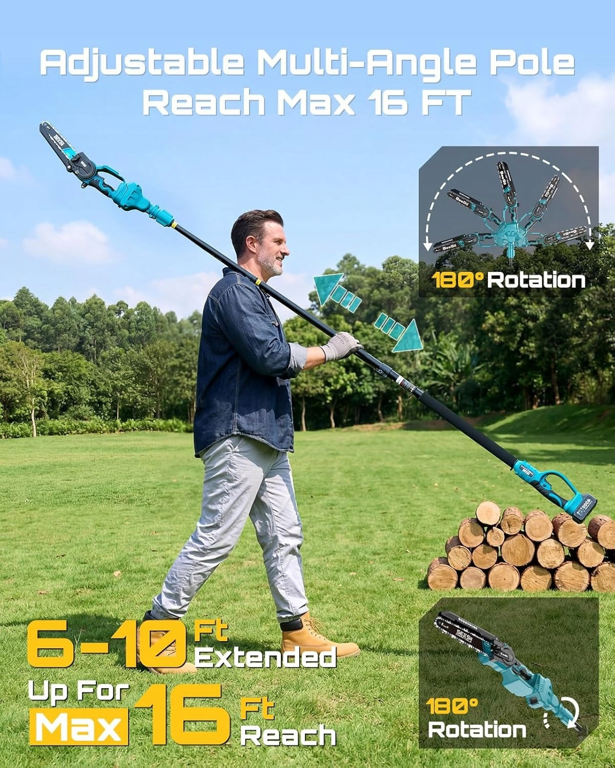 8" Brushless Telescopic Branch Saw SeeSii P8 Ace Manufacturer code THLZH2070