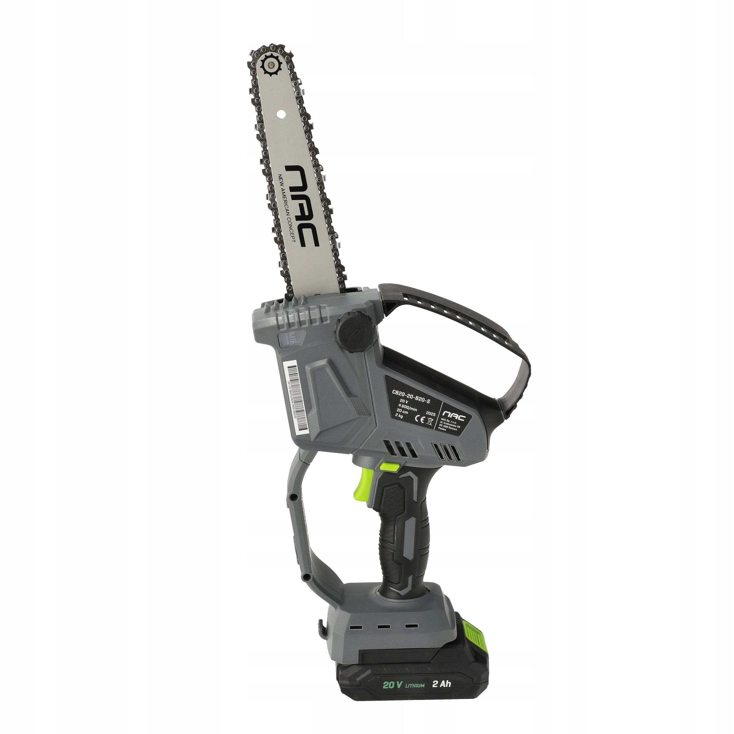 8" CORDLESS CHAINSAW WITH BATTERY AND CHARGER NAC 20V Batteries included yes