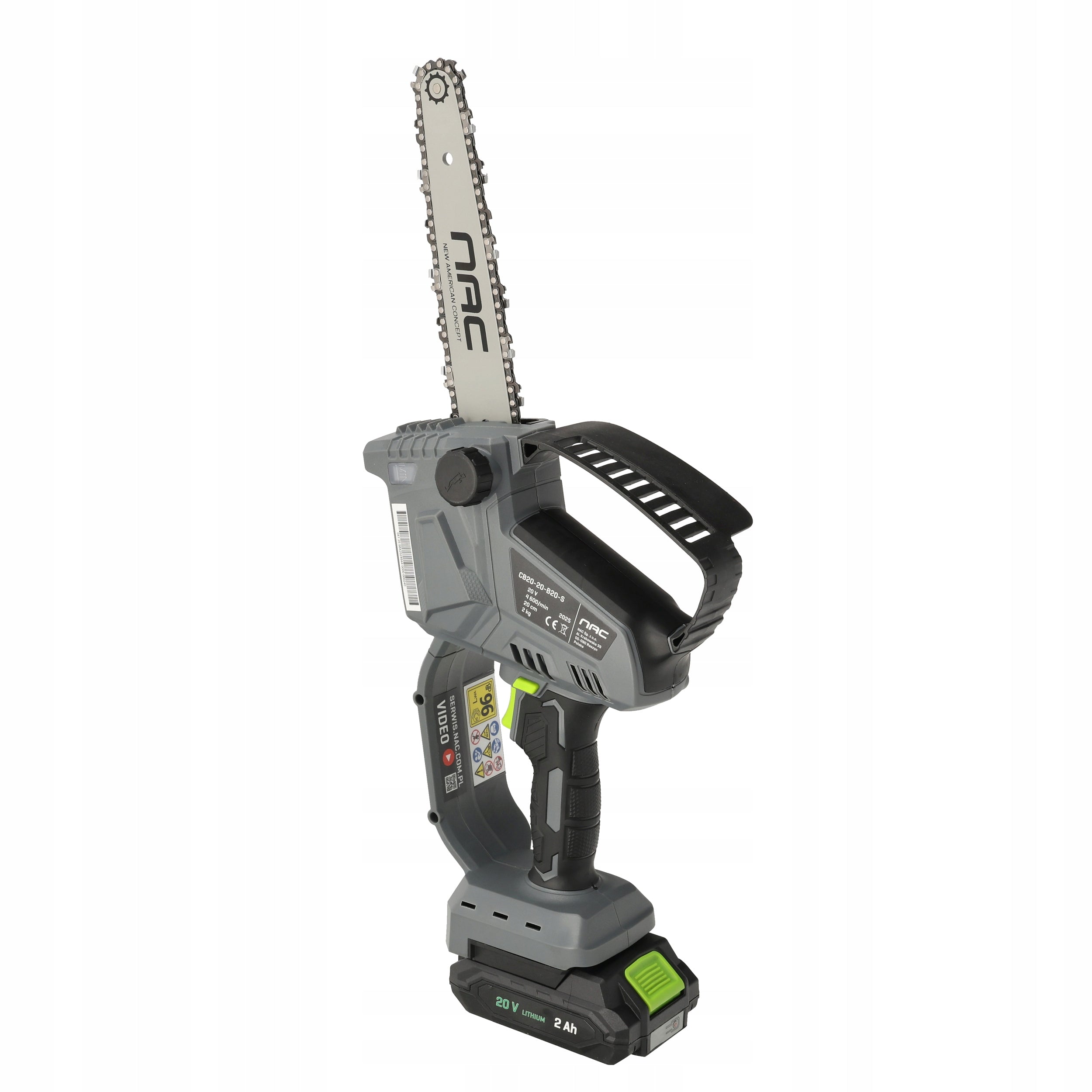 8" CORDLESS CHAINSAW WITH BATTERY AND CHARGER NAC 20V Brand NAC