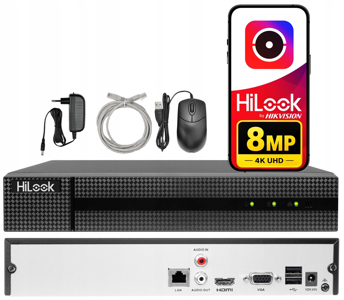 8 Channel IP Recorder for 8MP 4K HiLook Hikvision HikConnect App