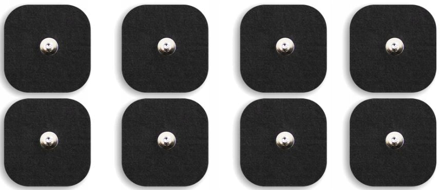 8 GEL ELECTRODES COMPEX TENS EMS BUTTON 5x5cm