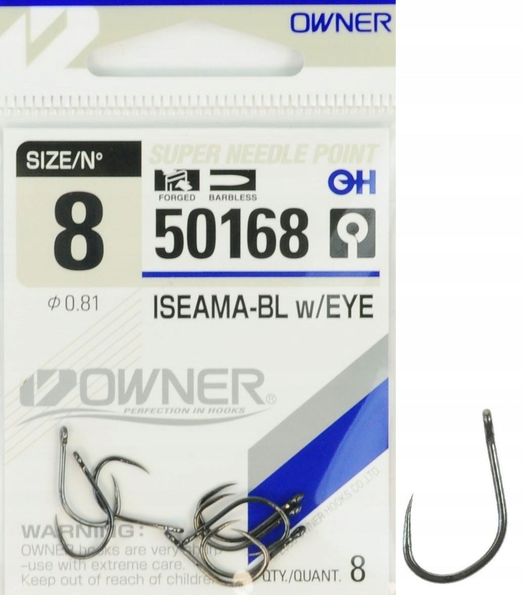 #8 HOOKS OWNER ISEAMA-BL 50168 Barbless