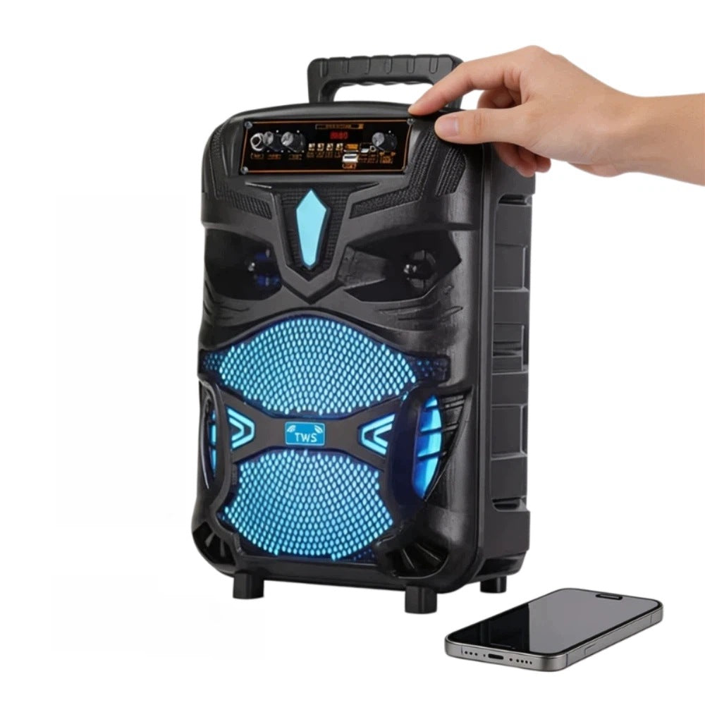 8 INCH WIRELESS BLUETOOTH SPEAKER PORTABLE WITH USB AUDIO HOLDER Packaging status original