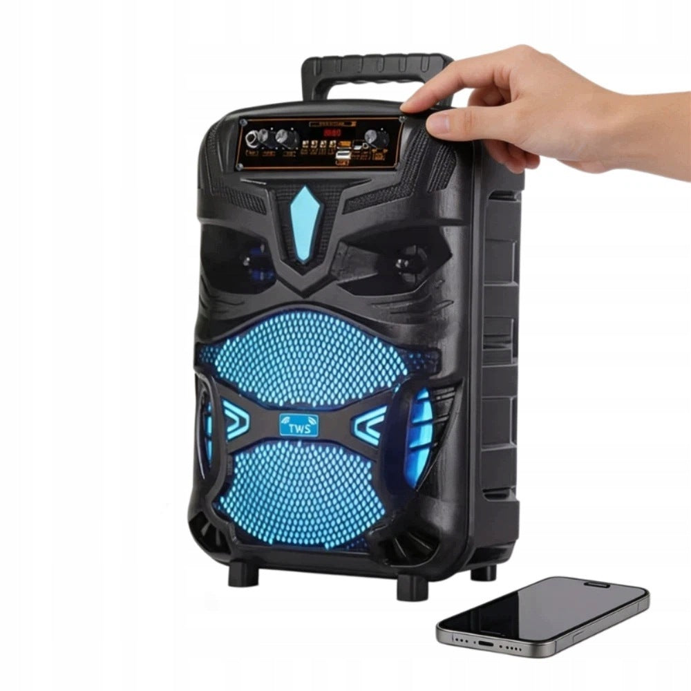 8 INCH WIRELESS PORTABLE BLUETOOTH SPEAKER WITH USB PORT HOLDER Packaging status original