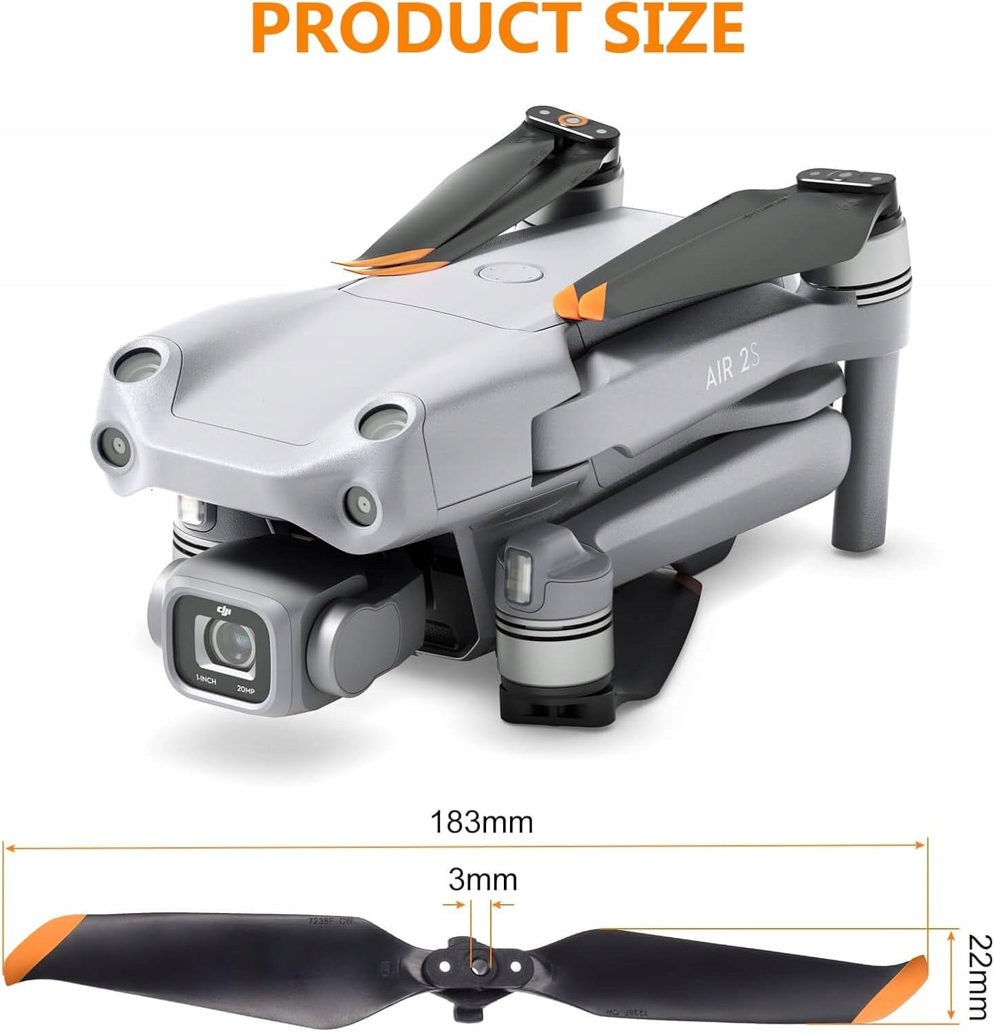 8 PCS SMIGLA FOR DRONE AIR 2S AND AIR 2 QUICK PUSH DRINK ORANGES Model 7238