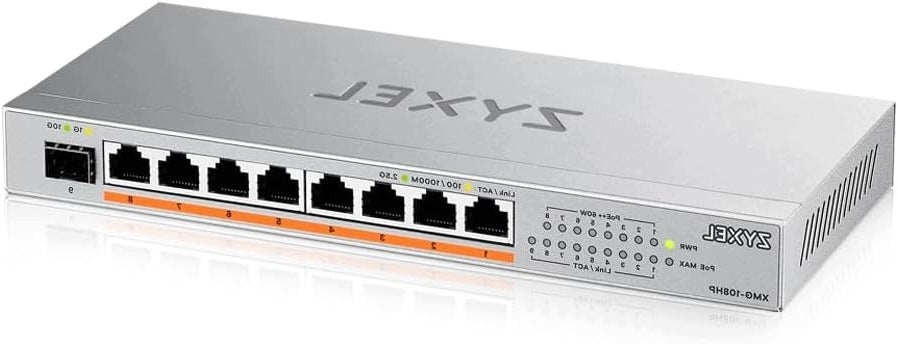 8 PORT POE SWITCH 2.5G MULTI GIG 100W 10G SFP PLUG AND PLAY