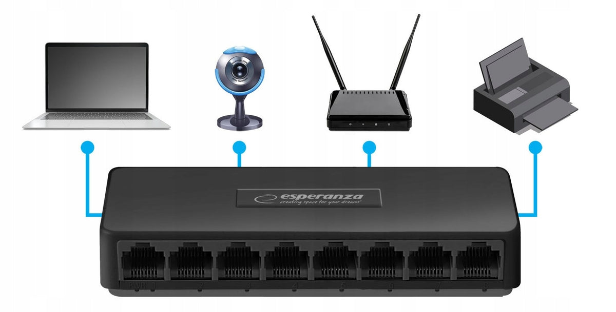 8-PORT SWITCH 10/100/1000 NOVA