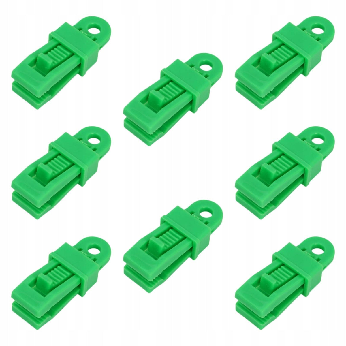 8 Pieces Tarp Clips Heavy Duty Lock Grip Accessories Multifunction Green
