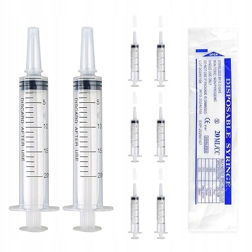 8 SYRINGES 20 ML PLASTIC SYRINGES 20 ML for home