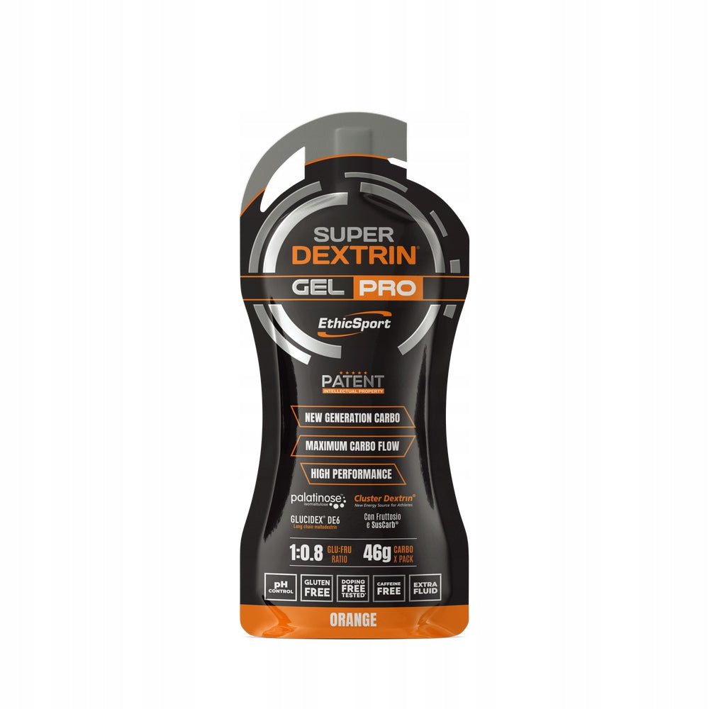8 X ENERGY GEL ETHICSPORT SUPER DEXTRIN GEL PRO 60ML ORANGE Expiration date not specified