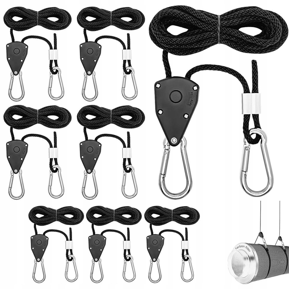 8 X TENSION CORD BLOCK TENT RATTLE CAMPING lamp