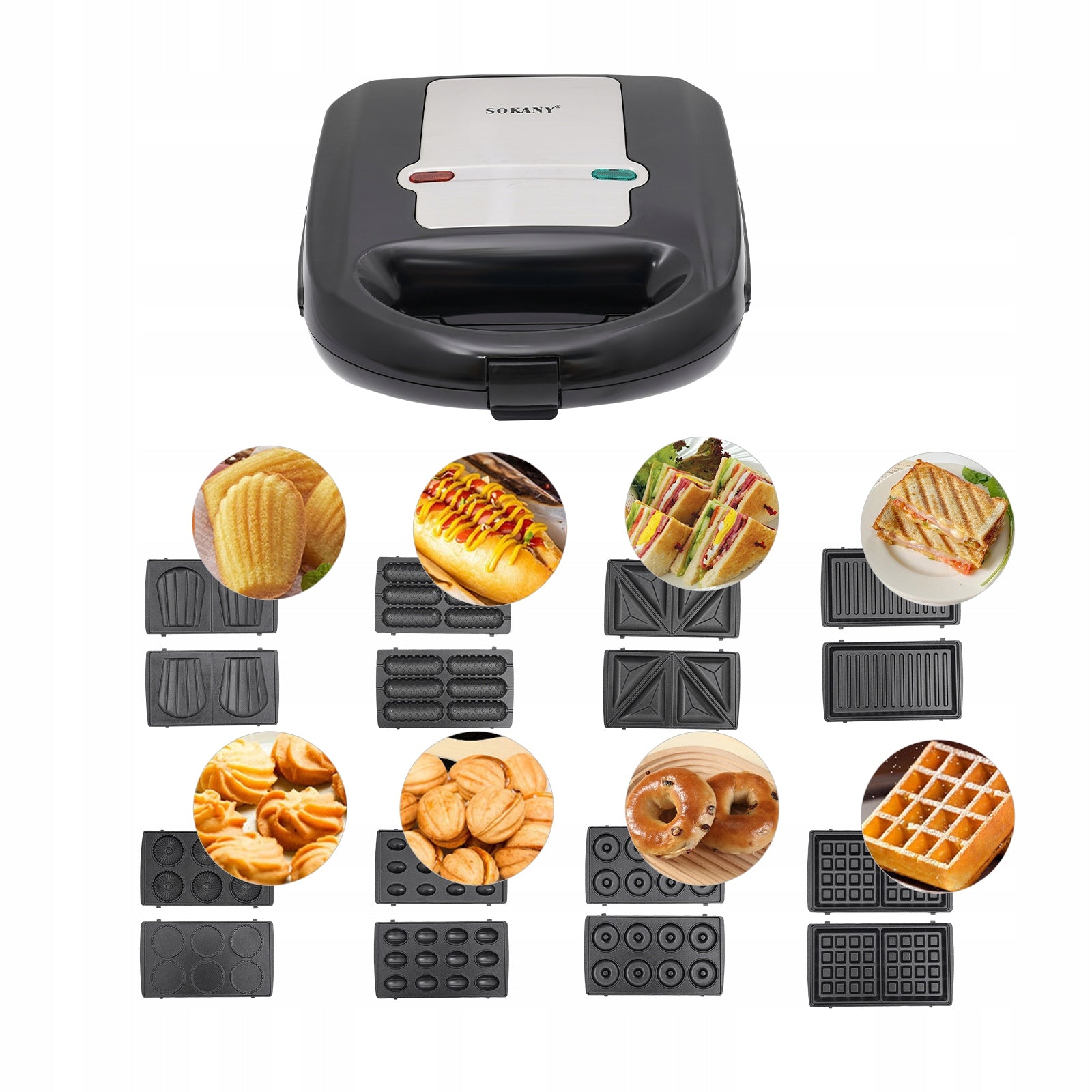8-in-1 Multifunctional Sandwich Maker,Breakfast Maker Machine
