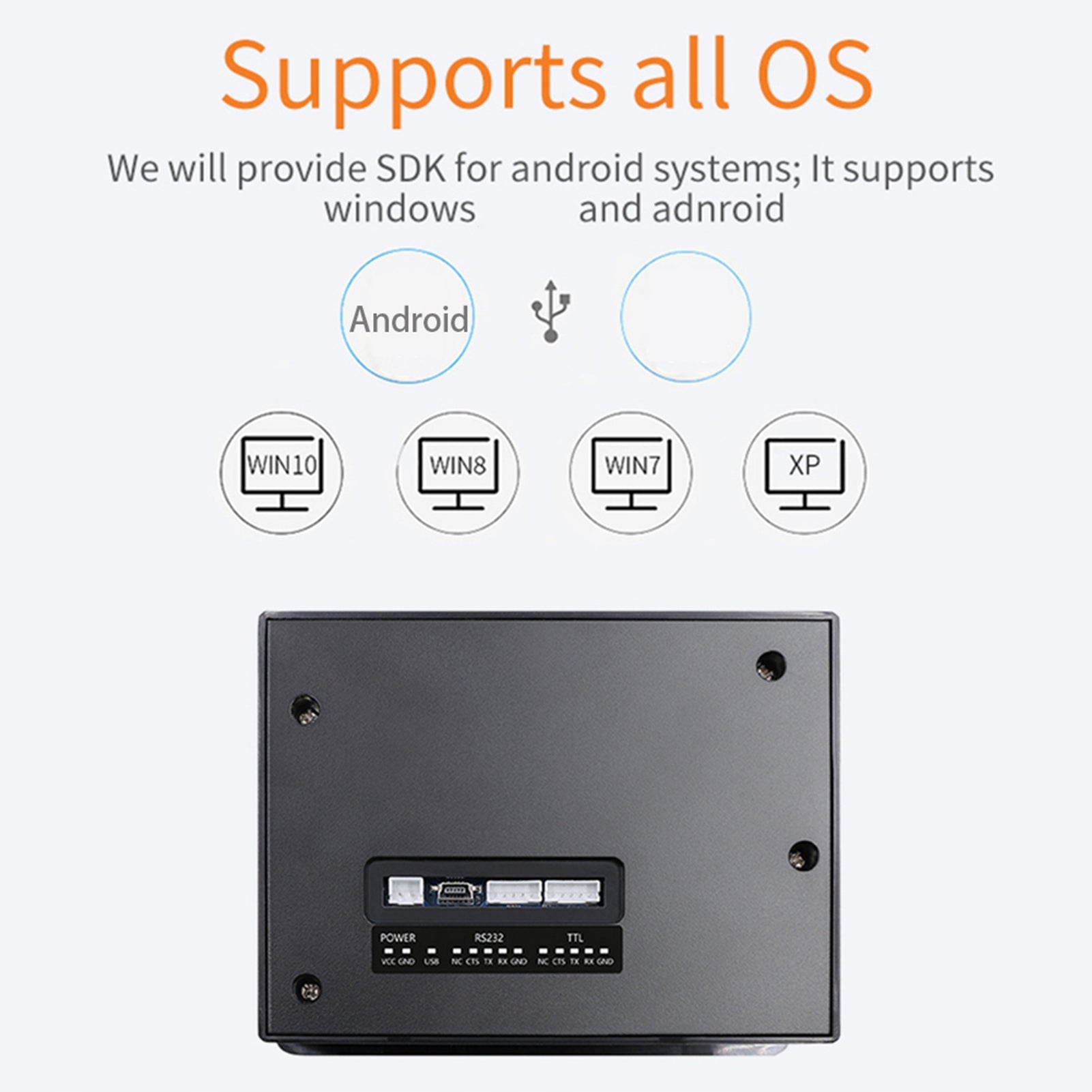 80 mm built-in thermal printer module with TTL+RS232+USB BG connections Printing technology other