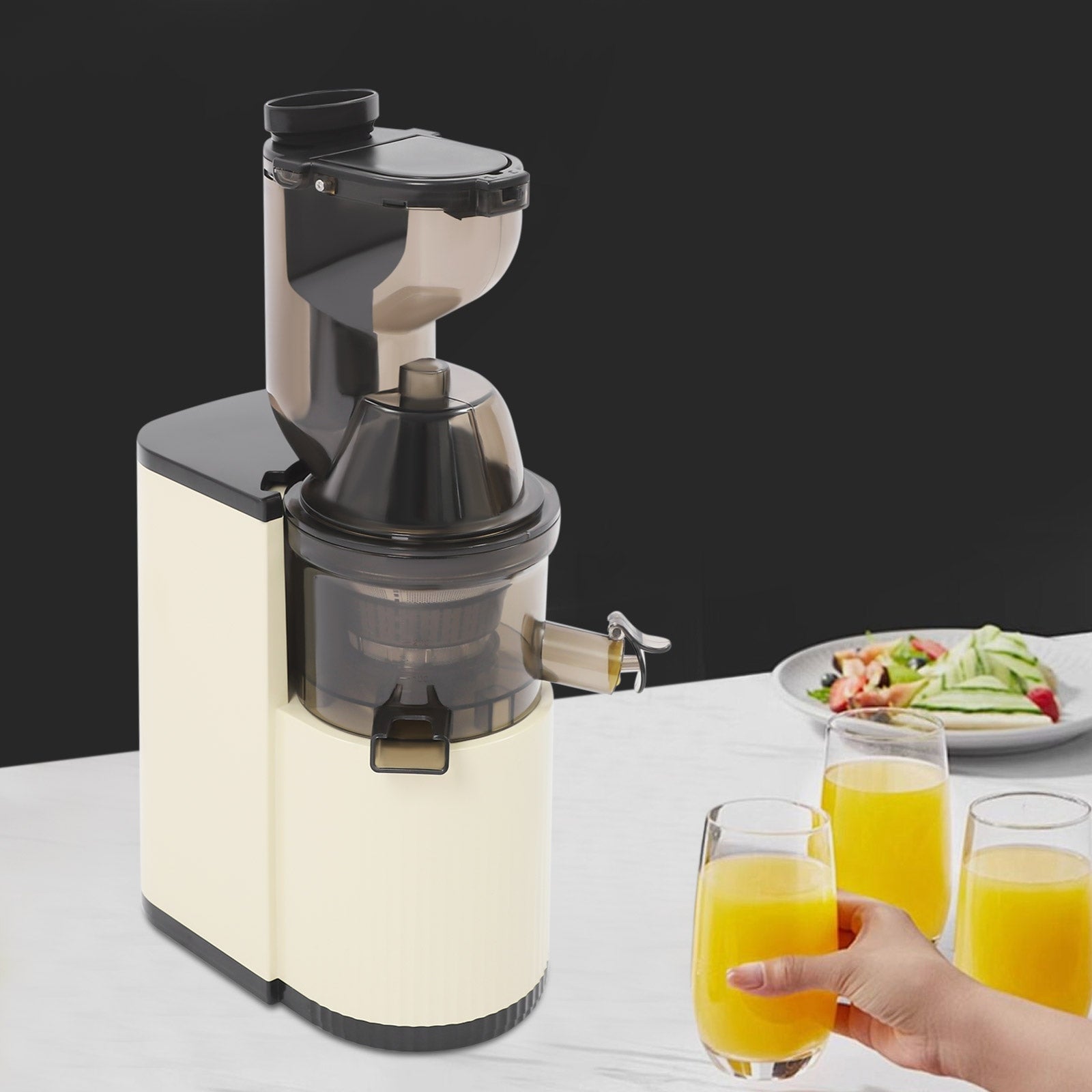 800W ABS Fruit and Vegetable Juicer Dominant color white