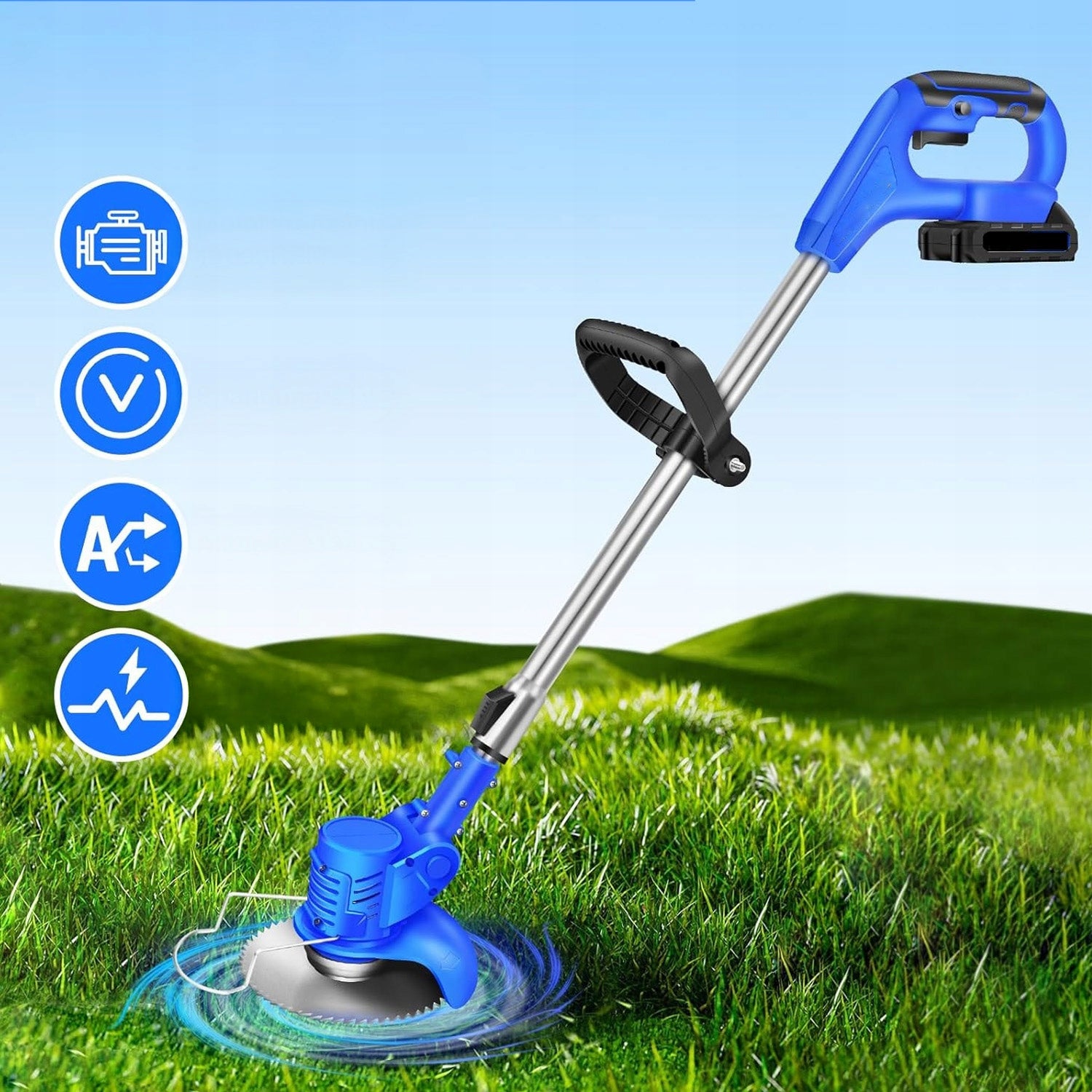 800W CORDLESS HAND MOWER ADJUSTABLE FOR COMPLICATED ANGLES