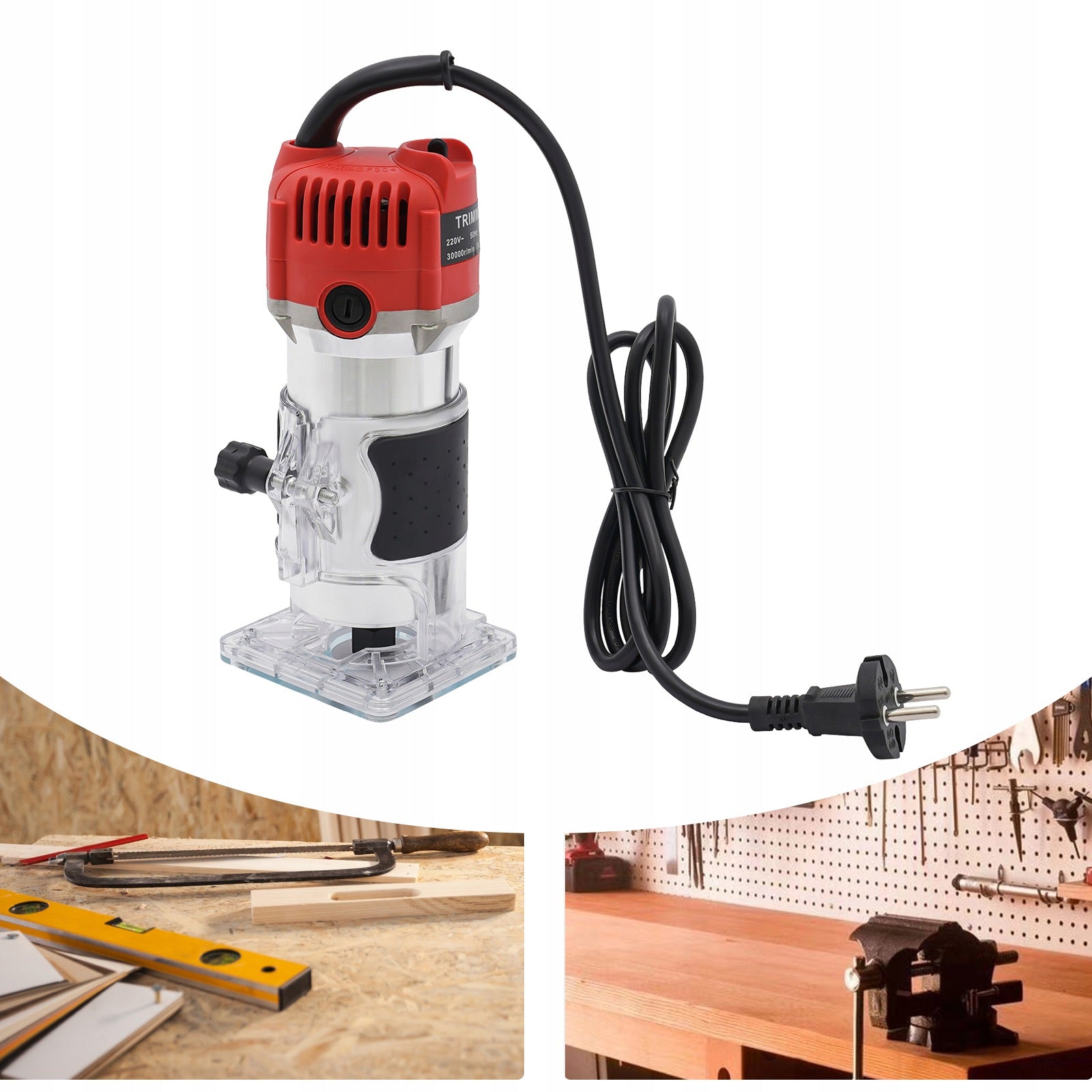800W Compact Electric Woodworking Trimmer Electric Wood Trimmer Packaging status original