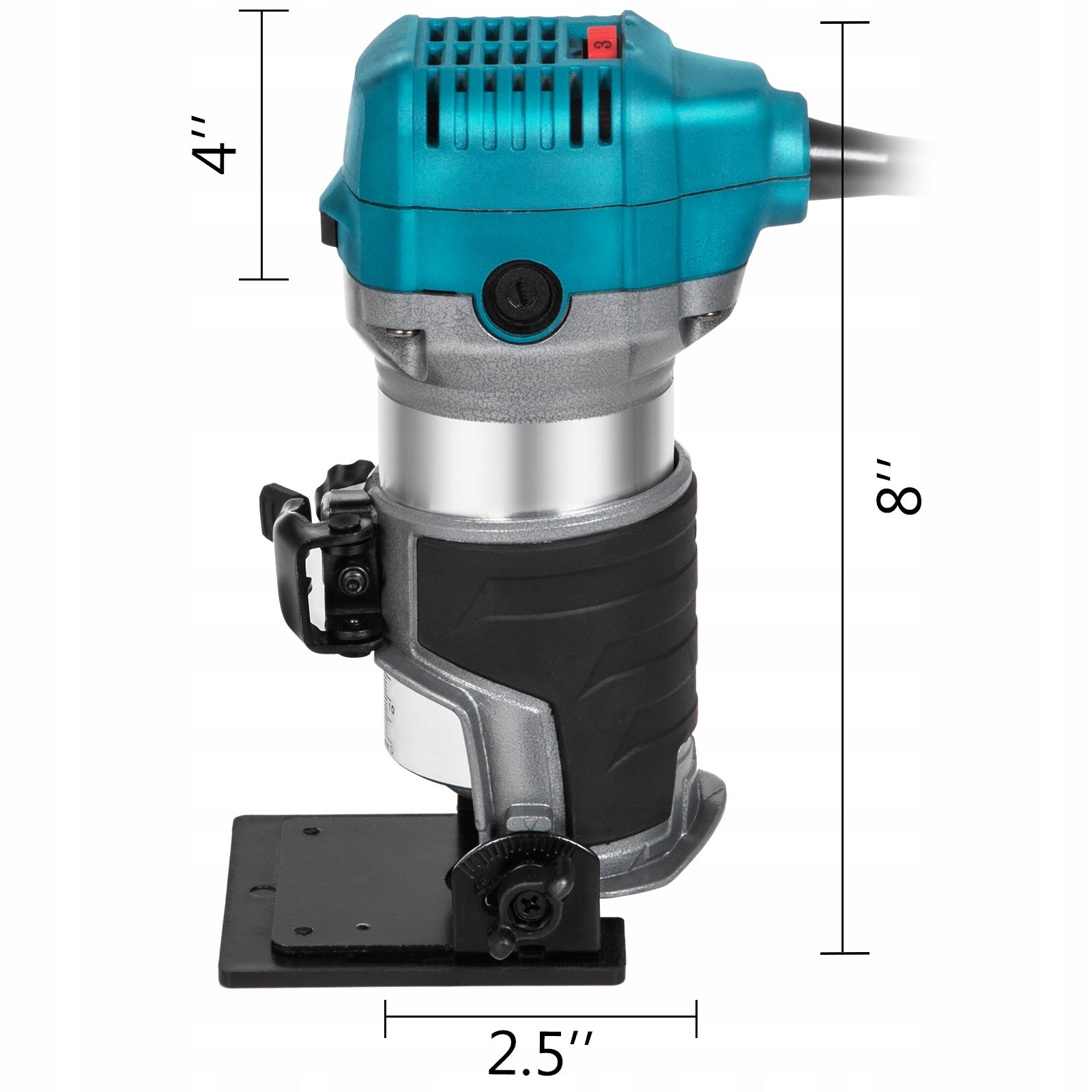 800W Variable Speed 30000RPM Router 1 4 3 8 Collets Plunge Tilt Base 220V Brand Vevor