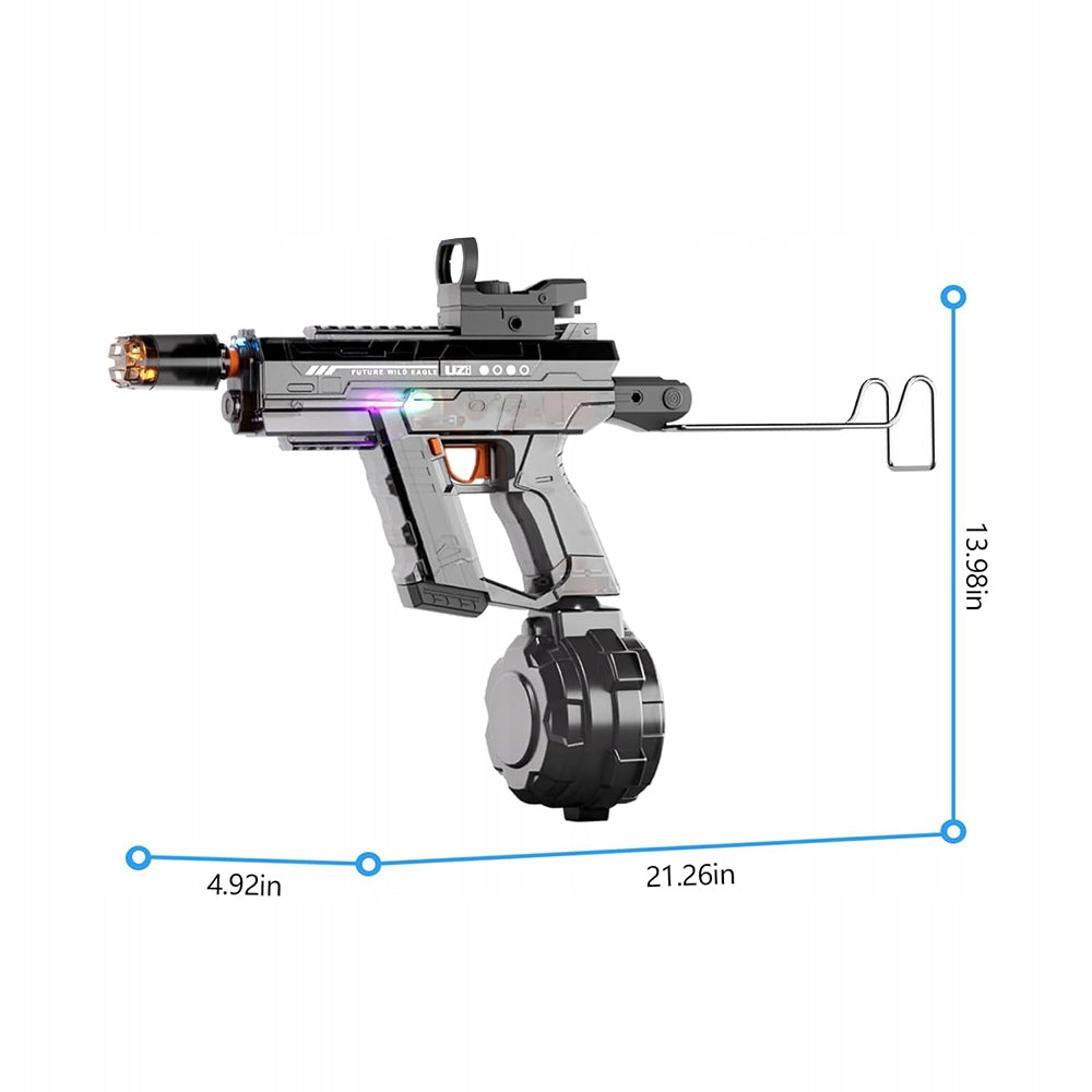 800ml Electric Water Gun Automatic Crack Range 9m With Sight Product weight with unit packaging 0.88 kg