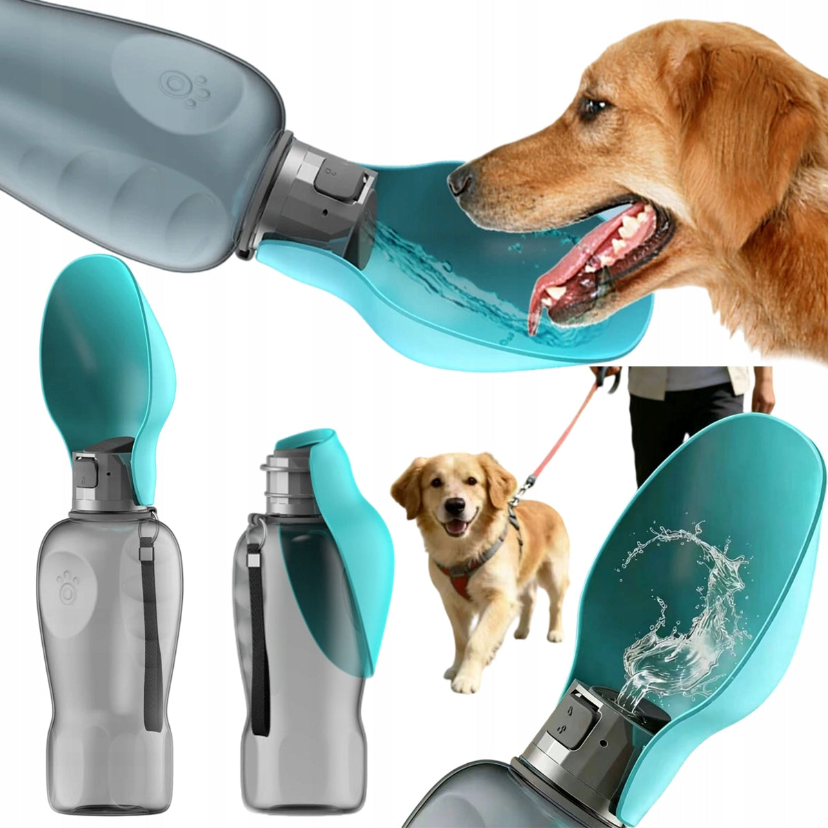 800ml Portable Dog Water Bottle for Large Domestic Dogs in