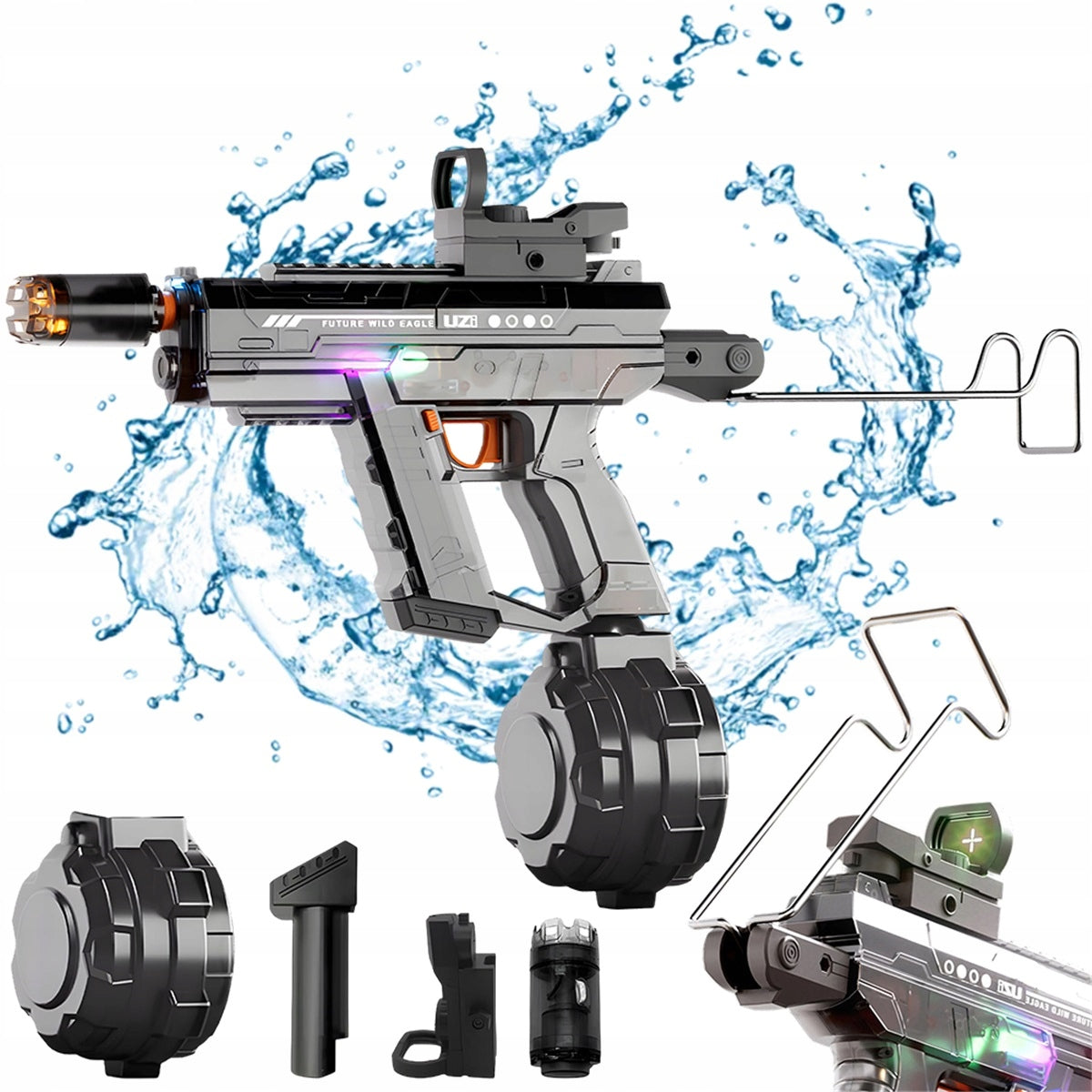 800ml electric water gun with automatic suction range 6-9m Packaging status original